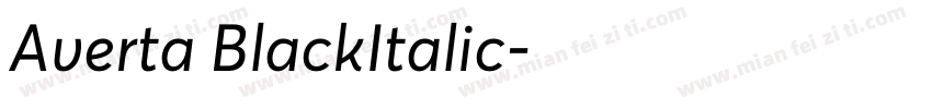 Averta BlackItalic字体转换